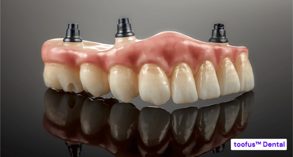 Implant-supported overdenture attached to dental implants – toofus™ Dental