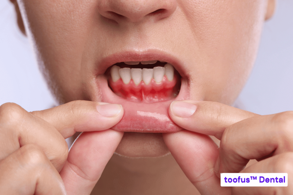 Inflamed gums as a sign of gum disease – toofus™ Dental